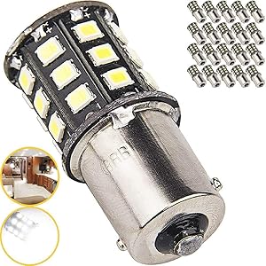 New Generation 1156 1141 1003 33-SMD LED Light bulb Use for RV Indoor Lights, Back Up Reverse Lights, Brake Lights, Tail Lights, Rear Turn Signal Lights (20-Pack, White 6000K-6500K)