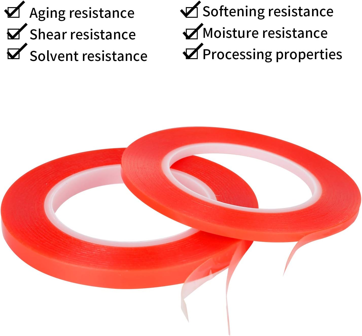 Double Sided Adhesive Tape Kaisiking 5mm / 10mm x 25M Heat Resistant High Adhesion Transparent Acrylic Tape, LCD Screen Repair Sticker for Cell Phone Touch Screen Repair: Home Improvement