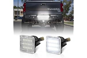Gempro LED License Plate Light Assembly Lamp Replacement Compatible with Tundra 2014-2021, Tacoma 2016-2021 Pickup Truck, 6500K White