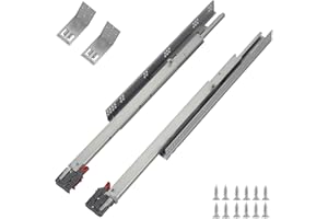 OCG Under Mount Drawer Slides 15 inch (1 Pair), Full Extension Soft Close Concealed Drawer Runners, Come with Mounting Screws and Brackets