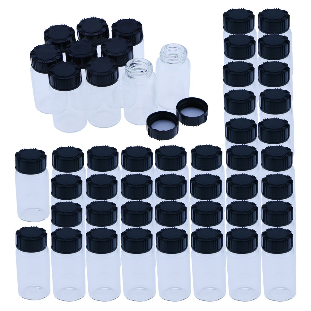 Liquid Sample Collection Glass Bottles Vials Screwcap Capacity 10ml, 1/