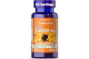 Puritan's Pride Premium Lutigold™ Lutein Carotenoid 40 mg with Zeaxanthin for Men and Women, Dietary Supplement for Eye Health Support, 2 Month Supply, 60 Easy-to-Swallow Softgels