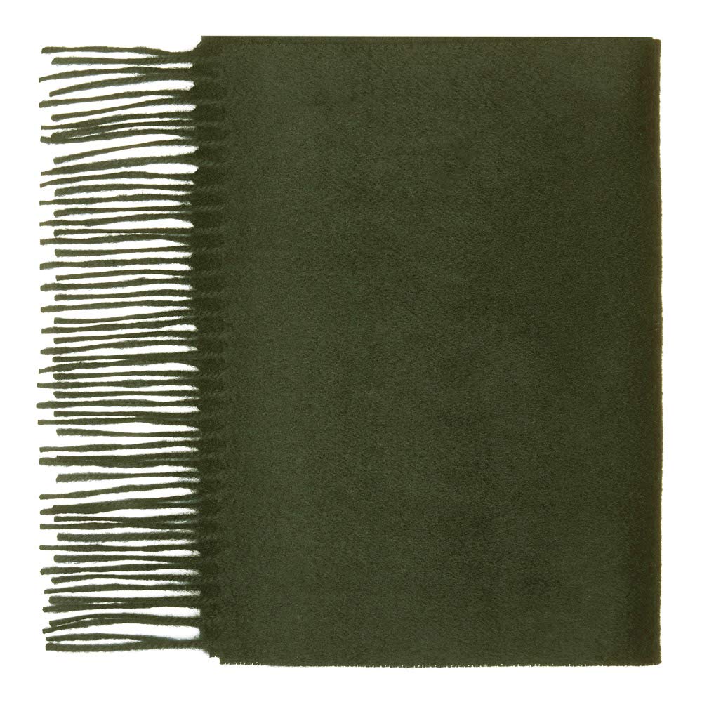 Pure Cashmere plain scarf, Olive — image 1