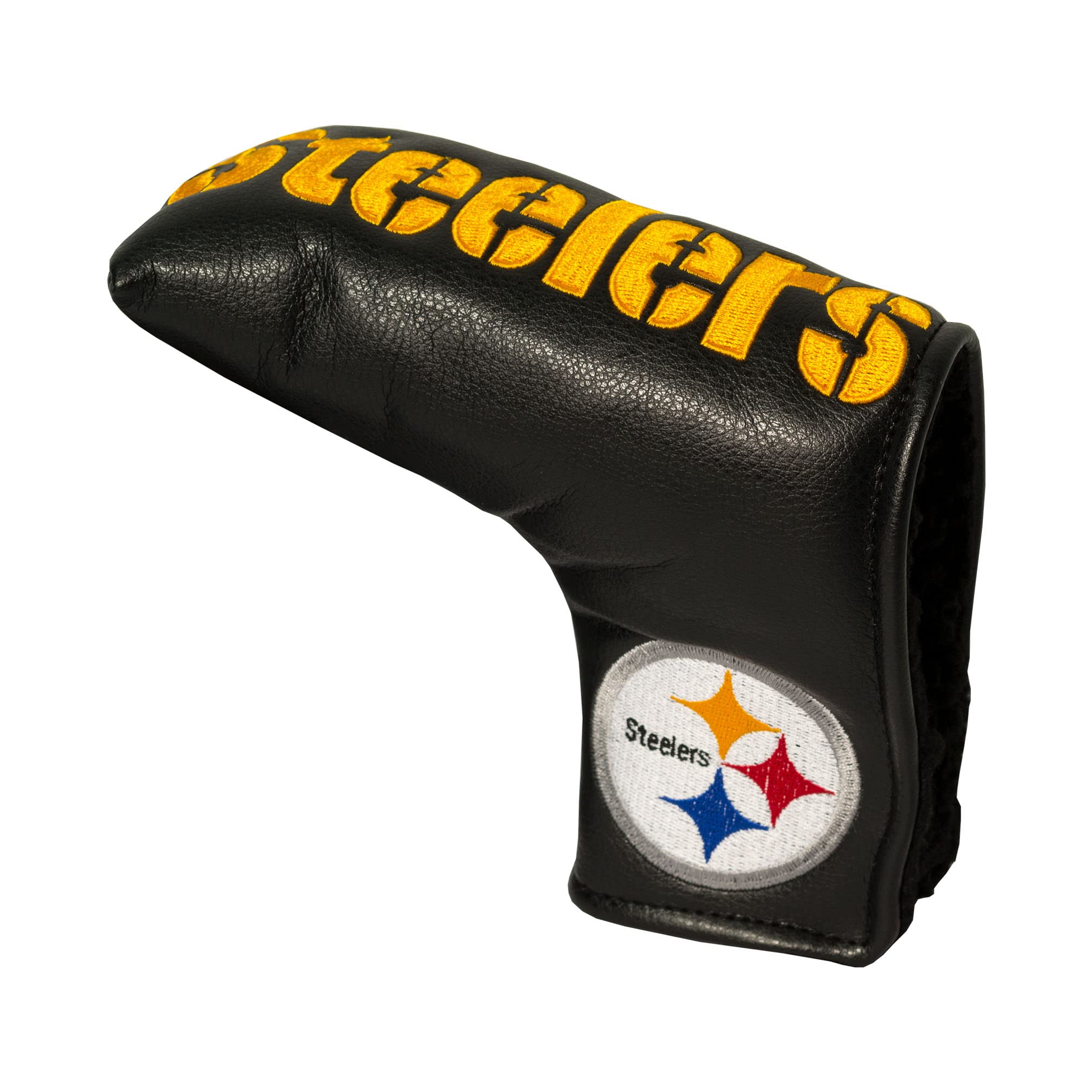 Team Golf NFL Pittsburgh Steelers Vintage Blade Putter Cover Golf Club Vintage Blade Putter Headcover, Form Fitting Design, Fits Scotty Cameron, Taylormade, Odyssey, Titleist, Ping, Callaway