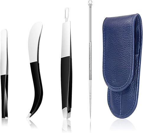 Amazon 毛抜きbeautifive レザーケース付き ツイーザー 高級ステンレス製 眉毛ピンセット 4in1セット Beautifive 毛抜き 通販