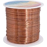 328 Feet Tarnish Resistant Copper Wires 24 Gauge/0.5mm Jewelry Craft Wires Beading Wire for Jewelry Making, Wire Wrapping and
