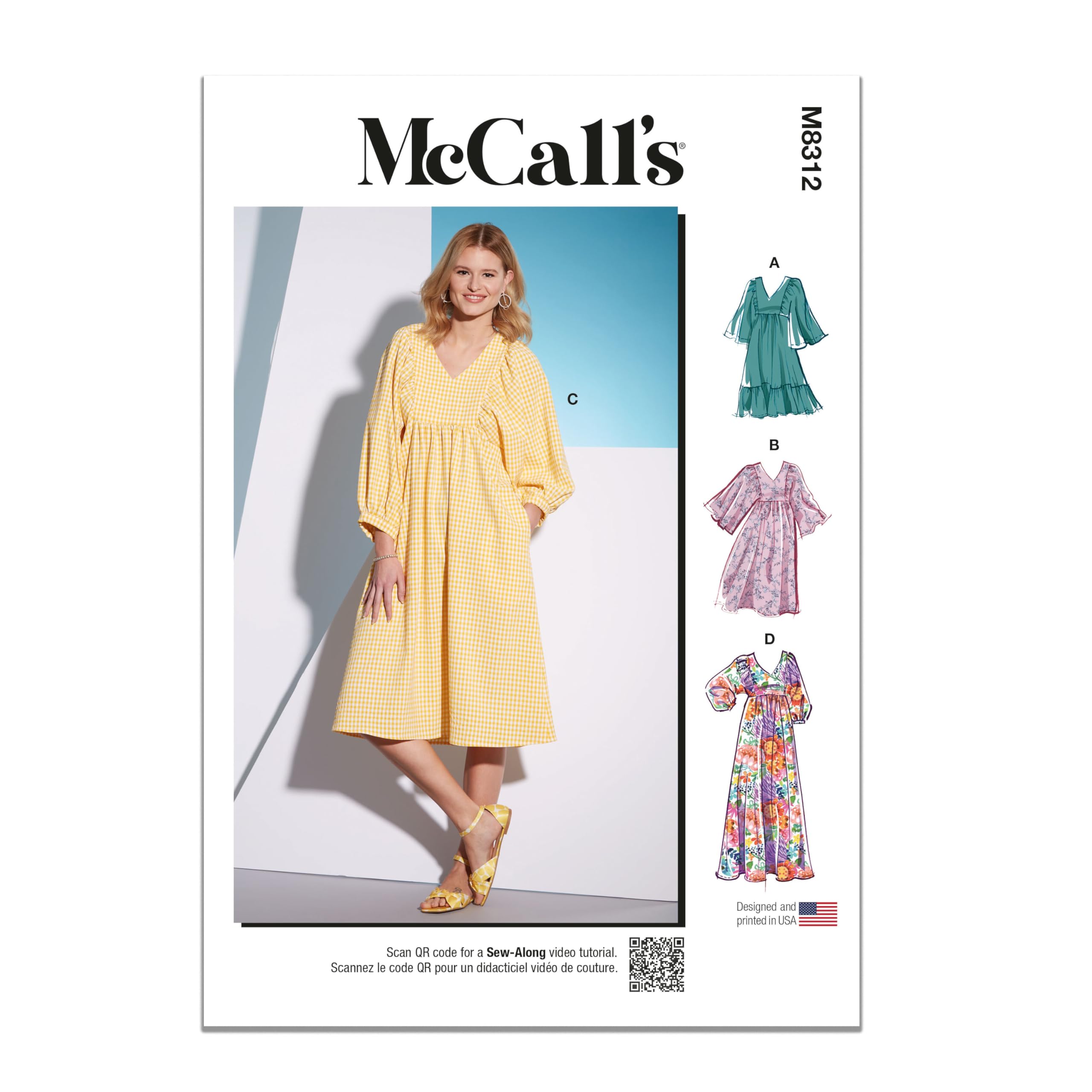 McCall's M8312ZZ Misses' Dresses ZZ (L-XL-XXL)
