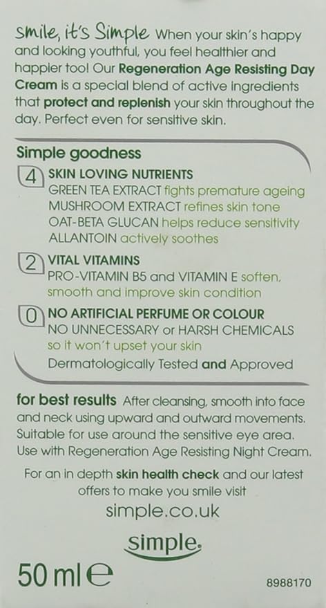 simple age resisting day cream spf 15