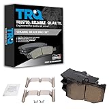 TRQ Front Ceramic Brake Pads Compatible with
