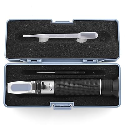 Amzdeal Salinity Refractometer Aquarium & Seawater - Dual Scale ( 1.0 hanggang 1.070 S.G. )
