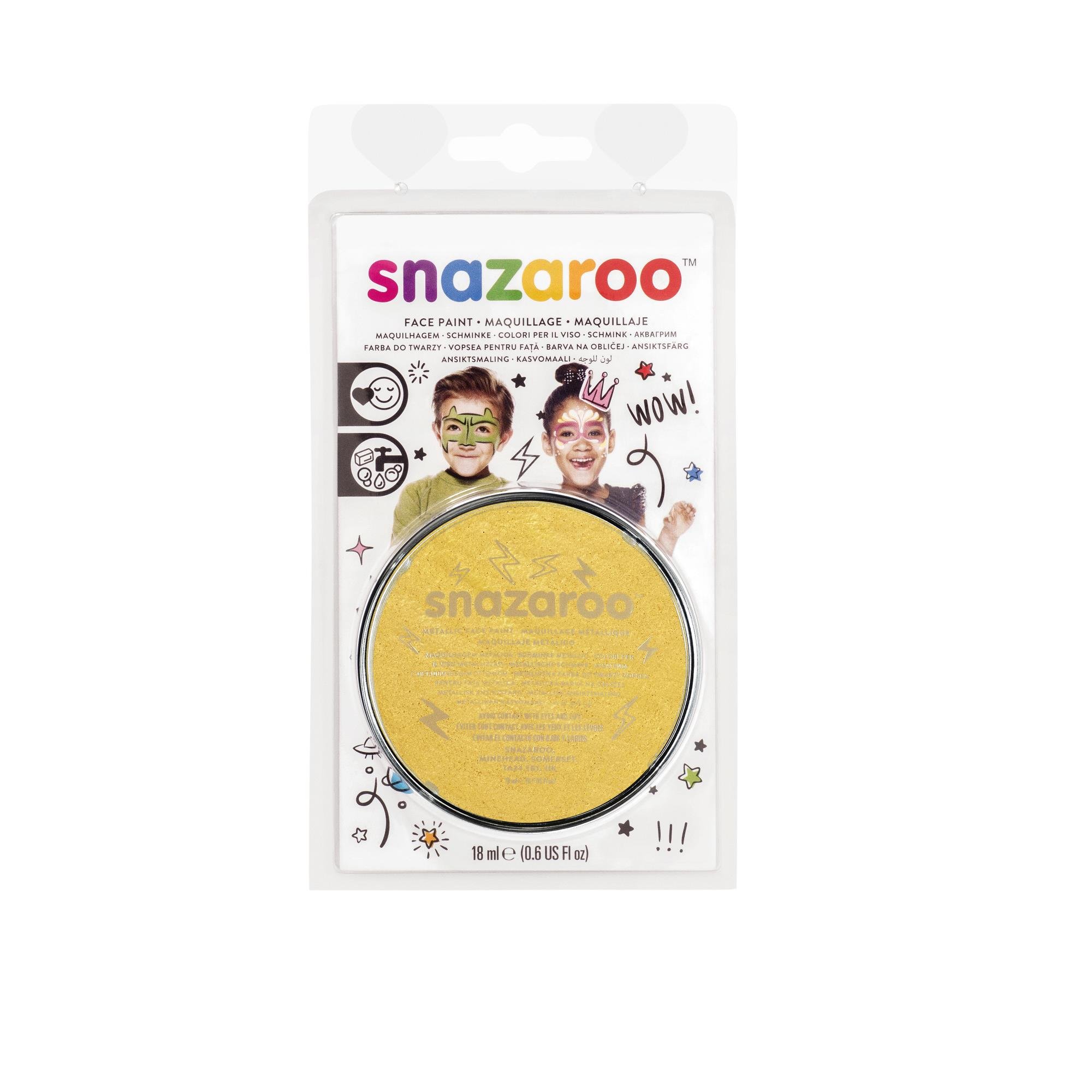 Snazaroo 1119777 Children's Face Make-Up Skin-Friendly Hypoallergenic Water-Based Face Make-Up Water-Soluble Paraben-Free 18