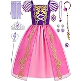 Sabbenia Purple Princess Dresses For Girls Costume Kids Cosplay Halloween Party Outfits 3-10Y