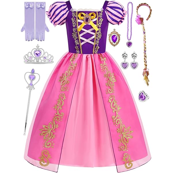 Disfraz Bella Y Bestia Niña Disfraz De Bella Niña Disfraz De Princesa Bella Para Niña - Incluye Vestido Y Corona, Perfecto Para Fiestas Disfraz Pirata Niña Disfraz Cenicienta Niña
