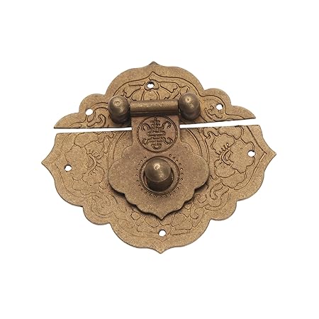 1pc 2 13 X1 81 Lock Latch Clasp Chinese Character Carved Old Hasp