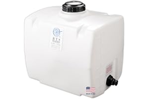 RTS COMPANIES INC. RTS Plastics Rotomolded Polyethylene PCO-30 Gallon Tank for Water and Non-Flammable Liquids with Molded Grad Strip and Siphon Elbow