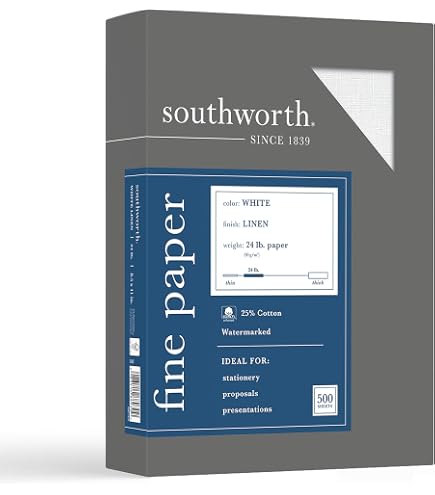 Amazon.com : Southworth J558C 25% Cotton Linen Business Paper 32