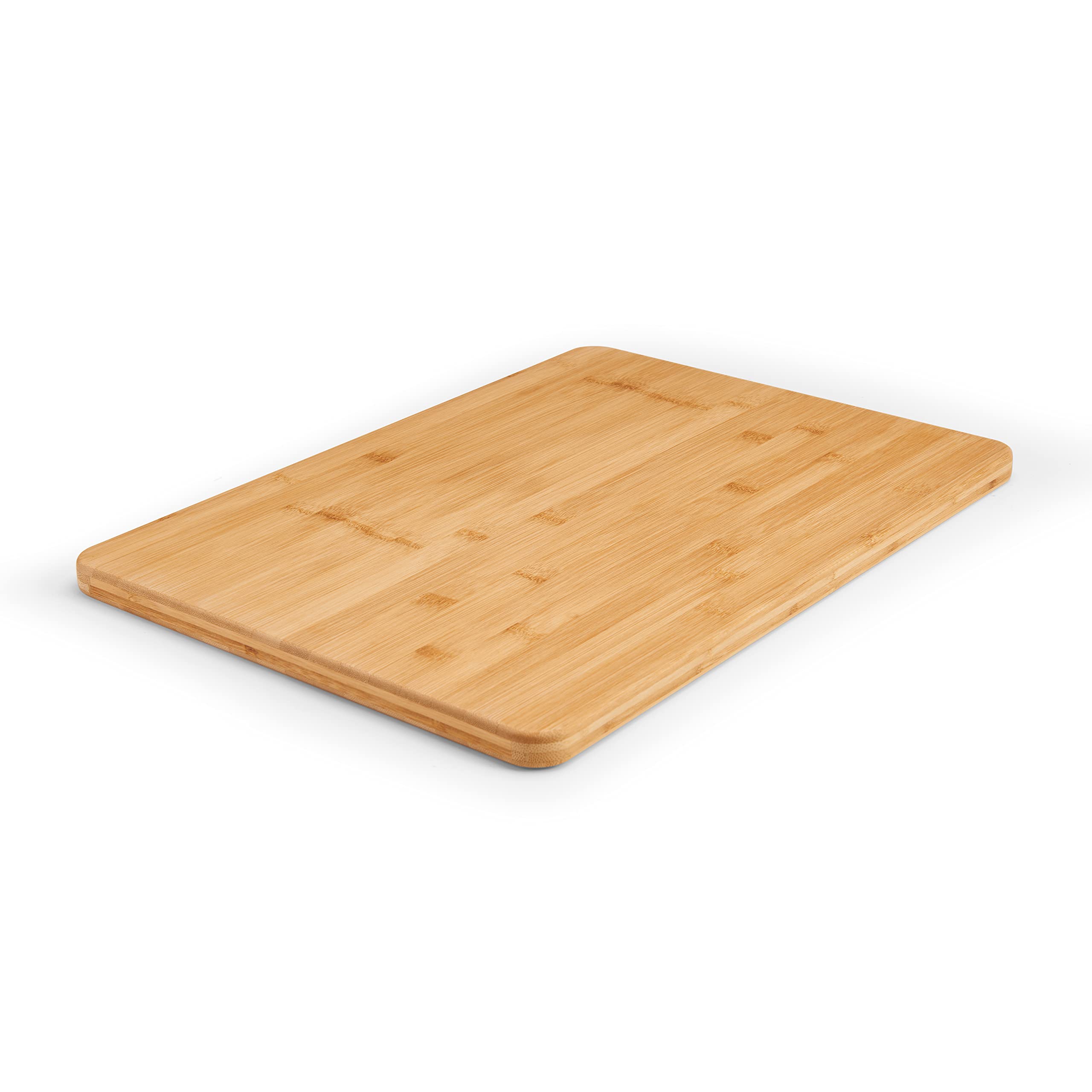 Farberware Extra-Large Wood Cutting Board, Reversible Chopping Board for Kitchen Meal Prep and Serving, Charcuterie Board, 14.17-Inch x 20.08-Inch, Bamboo