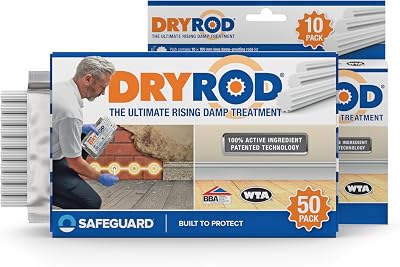Dryrod Damp Proofing Rods 30 Pack BBA Approved Rising Damp Treatment 3.6m