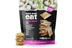 Every Body Eat Snack Thins, Allergen Friendly, Vegan, Gluten Free and Dairy Free (2 Count, Chive & Garlic)