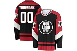 WangXLDD Hockey Jersey Personalized Ice Hockey for Men Women Kids Custom Name Number Logo Training Jersey for Fans