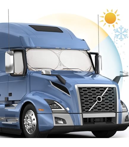 United Pacific Windschutzscheiben-Sonnenschutz Für Peterbilt LKW – UV-Schutz, Mit Saugnäpfen, Für Modelle 2005-2015