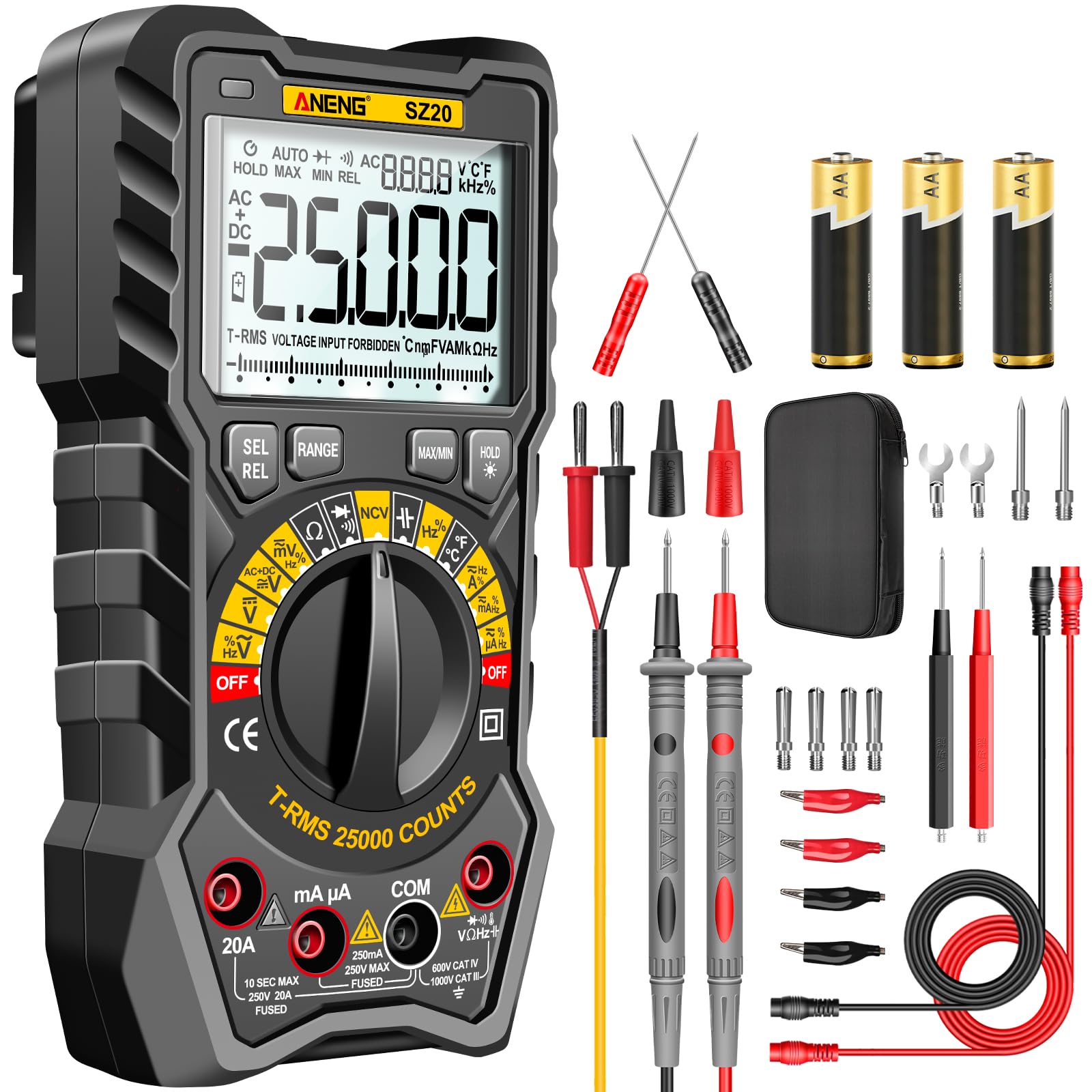 ANENG Multimeter Tester TRMS 25000 Counts