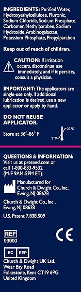 PRE-SEED FERTILITY LUBRICANT, FOR USE BY COUPLES TRYING TO CONCEIVE