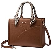 LOVEVOOK Medium Purses and Handbags for Women, Satchel Top Handle Bag with Strap, PU Leather Tote Shoulder Purse with Scarf