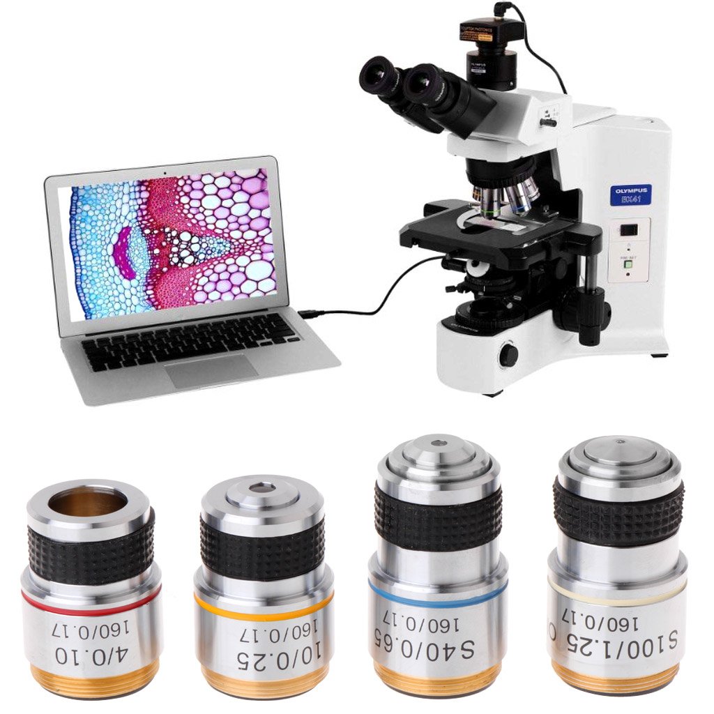 4X 10X 40X 100X Biological Microscope Achromatic Objective Lens Jeweler