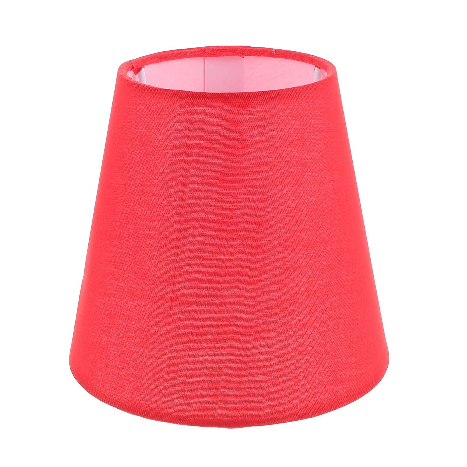 Uonlytech Outdoor Table Light E14 Linen Small Lamp Shades, Red Fabric Lamp Shade Replacement for Table Floor Lamp, Hand Crafted Clip On Cloth Decorative Lamp Shade, 5.5x5.5x5.11 Outdoor Tables