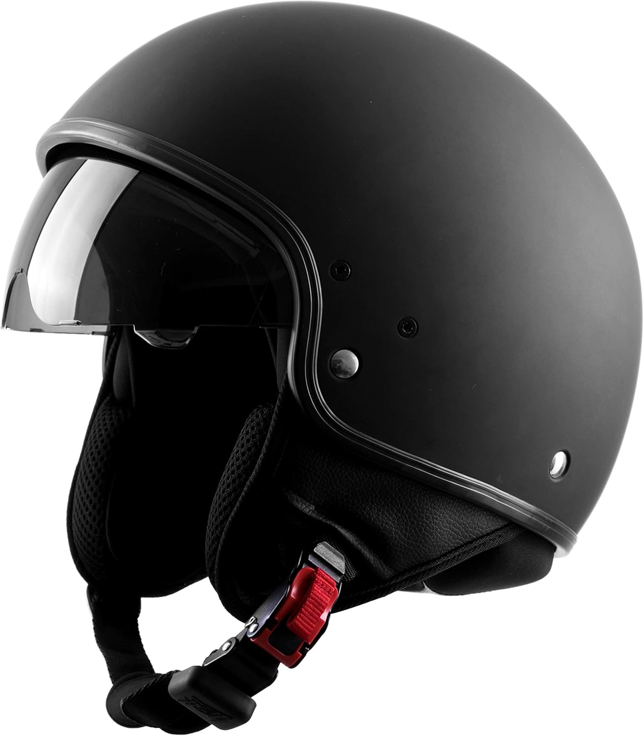 Casque Trial Casque Jet Acerbis Brise Moto Scooter Noir Mat Avec Visière Approuvé Casque Acerbis Intégral
