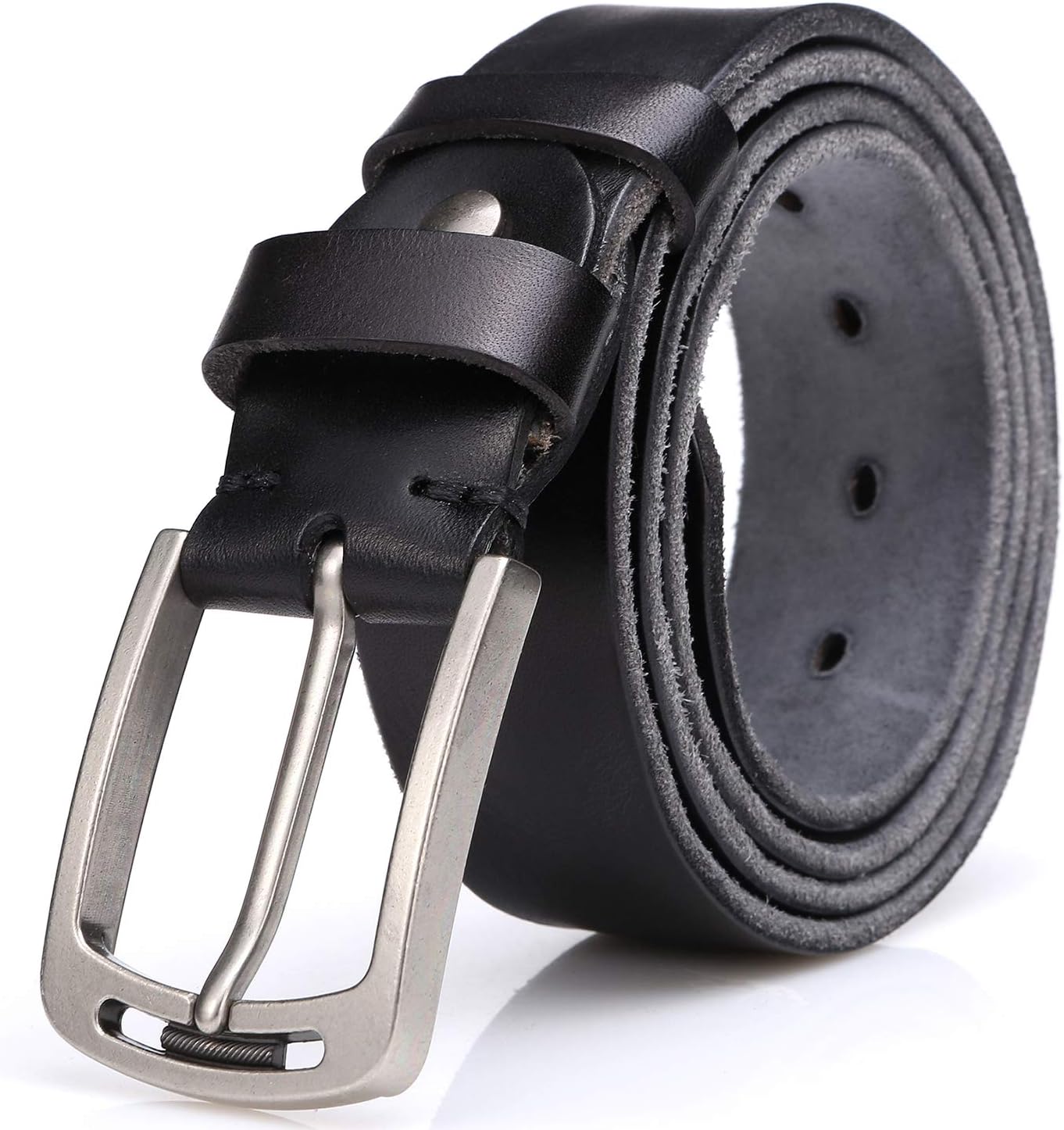 KeeCow Leather Belt Men 100% Full Grain Cowhide Mens Belt Great for Suits Jeans Casual and Formal Wear Up To 44inch Waist