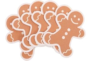 Lexziuo 6PCS Christmas Gingerbread Man Sponges, Non-Scratch Scrubbers for Kitchen Dishwashing, Gentle Absorbent Cleaning Spon