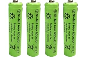 GSUIVEER Ni-mh AAA 600mAh 1.2V Triple A Rechargeable Batteries for Outdoor Garden Solar Light Lamp 4Pcs