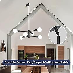 RUIYEY Modern Sputnik Chandeliers Light, 6-Light