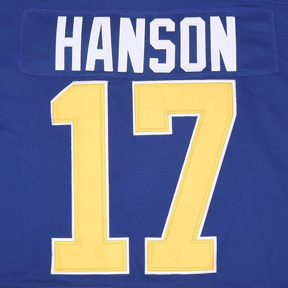 Youth Hanson Brothers Charlestown Chiefs 16 Jack 17 Steve 18 Jeff Slap Shot Movie Ice Hockey Jersey: Clothing