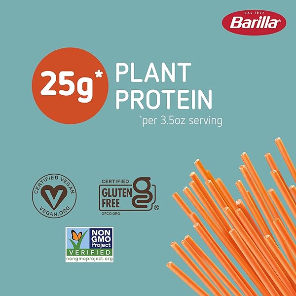 BARILLA RED LENTIL SPAGHETTI PASTA, 8.8 OZ – VEGAN, GLUTEN FREE, NON GMO & KOSHER – MADE WITH PLANT BASED PROTEIN