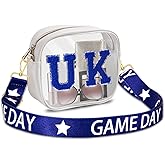 Game Day Clear Bag for Women Football Stadium Approved Clear Crossbody Purse Game Day Accessories Outfits