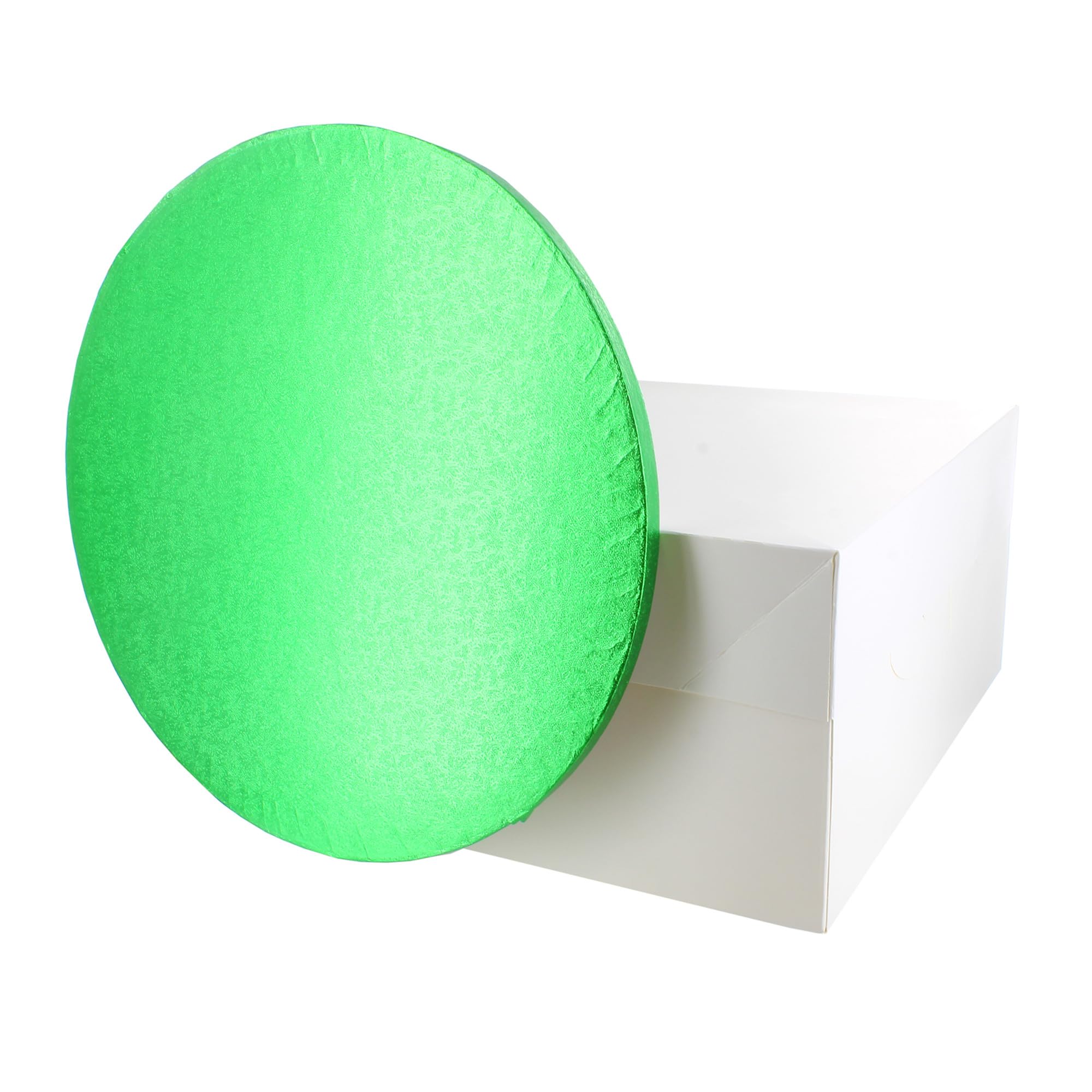Culpitt Green Board & Box Set | 12" (30cm) (30cm) | White Cake Box & Drum, Box And Strong Cake Board, Storage & Transport Combo