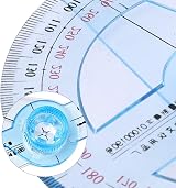 MEKEET 360 Degree Protractor 2Pcs Circle Ruler 10cm Plastic Protractor for view 3