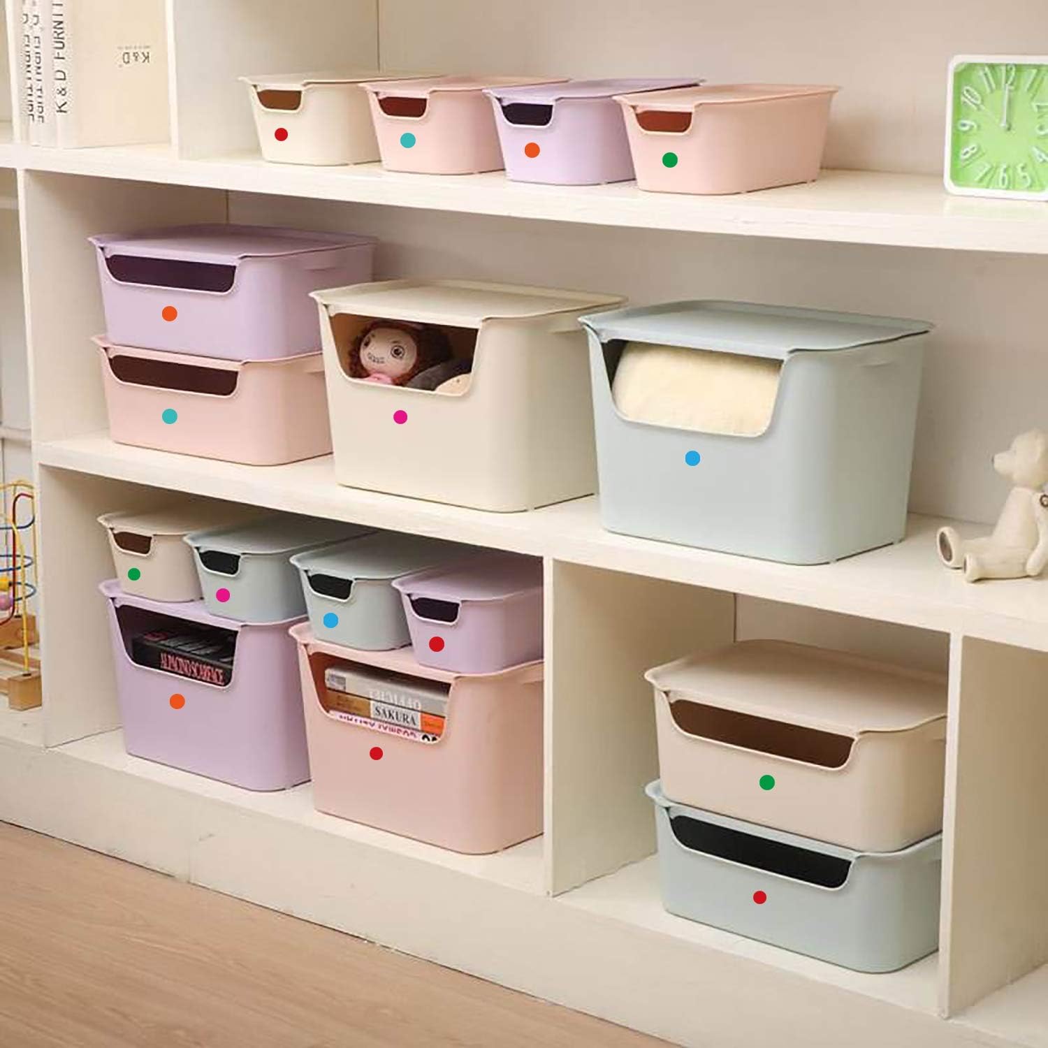 PARLAIM 2800 PCS 3/4 Inch Round Color Dots Colored Labels Stickers, Color Coded Stickers Color-Coding Labels Label Circle Stickers for Classroom, Office : Office Products