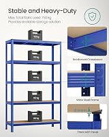 SONGMICS 5-Tier Steel Shelving Unit 60 x 120 x 200 cm Boltless 750 kg view 3