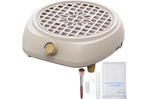 ibubu Upgrade Small Nail Dust Collector Vacuum Cleaner Machine 130W Powerful Strong Fan Extractor Suction Electric Nail Filer
