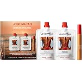 Josie Maran Golden Hour Minis Ritual Set, Body Butter, Wash + Mist, 3 Count | Hydrates &amp; Nourishes Dry Skin with Argan Oil, Cleanse, Moisturize &amp; Spritz, Travel Kit for Women, Daily Layered Fragrance