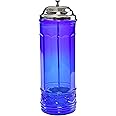 HOME-X Cobalt Blue Glass Straw Dispenser, Straw Holder, Vintage Home Kitchen Accessories, Pop Up Stra Lid Dispenser, Depression Style
