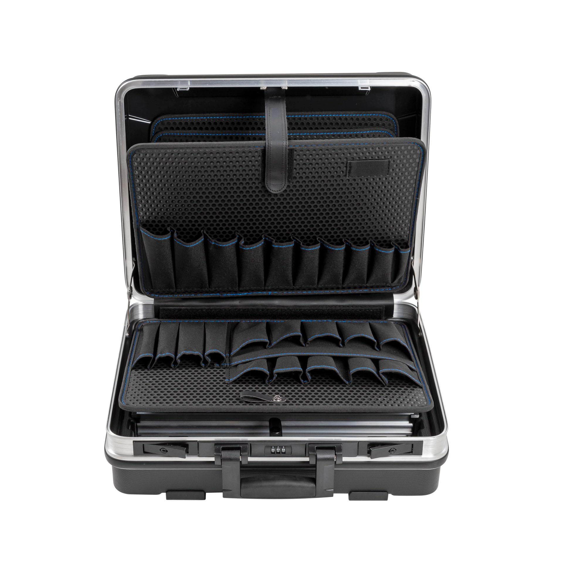 B&W tool case BASE with tool pockets (ABS case, volume 28.1 l, 46.3 x 35.5 x 17.1 cm inner) 120.02/P, tools not included