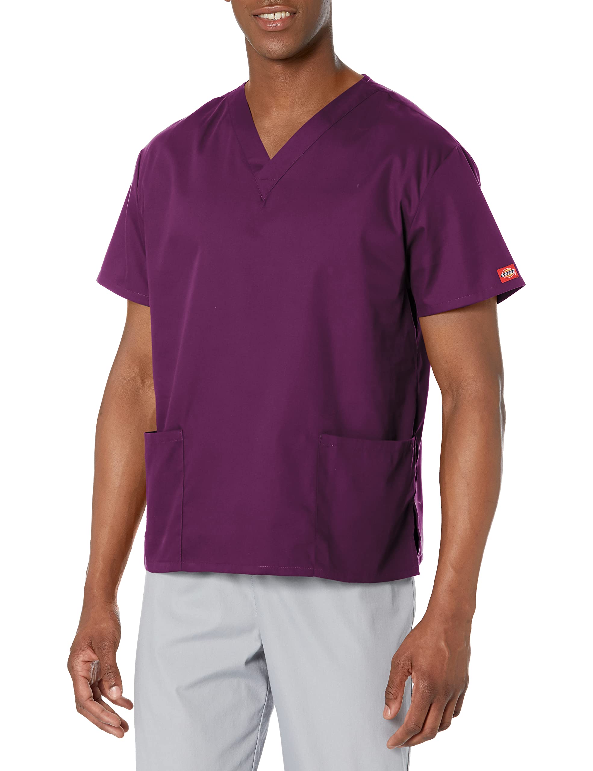Dickies womens Signature 86706 Missy Fit V-neck Top medical scrubs shirts, Eggplant, XX-Small US