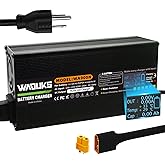 WAOUKS 75.6V 12A Li-ion Battery Charger Aluminum Case Used for 18S 66.6V Lithium Battery Smart Charger with Output XT60 Male Connector
