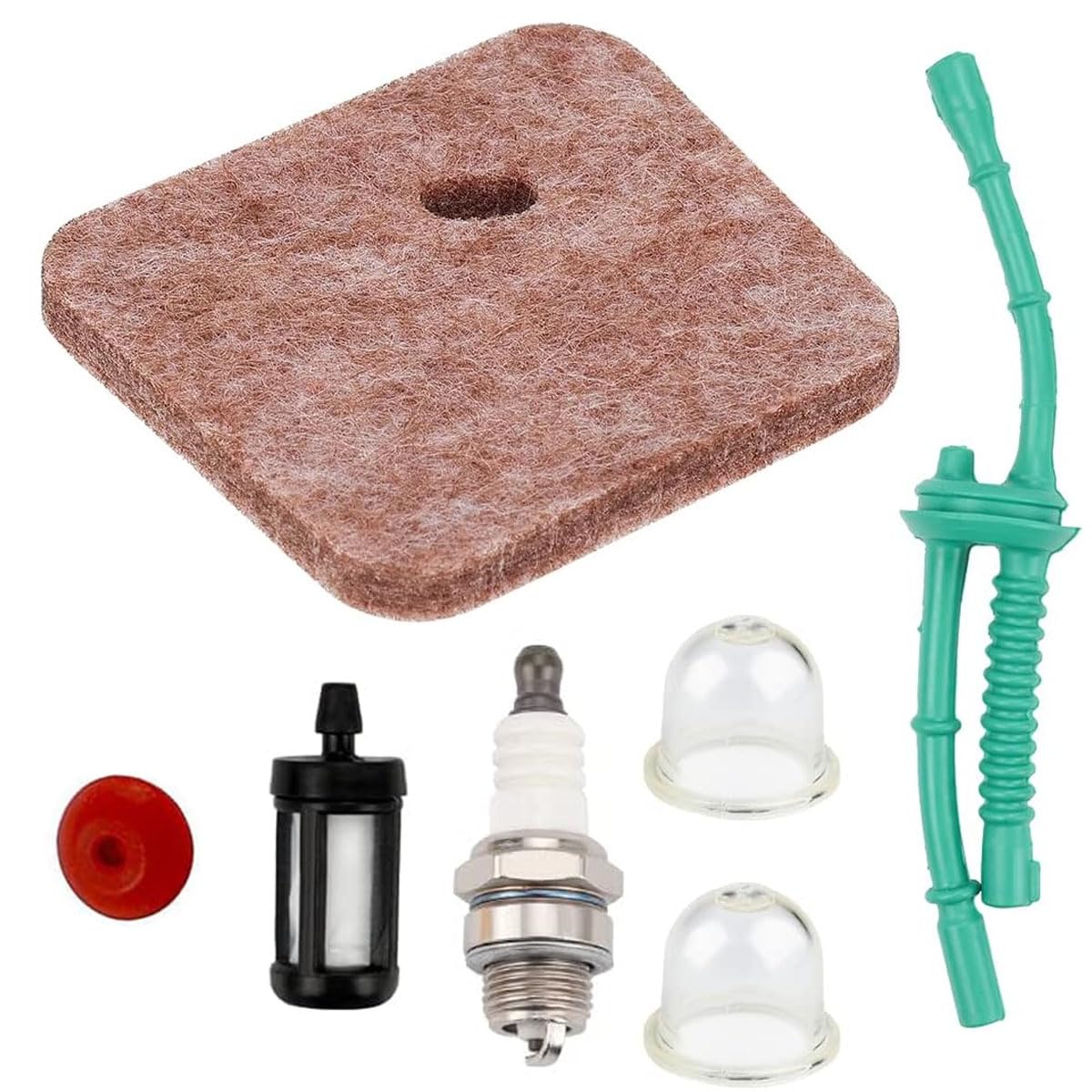 ZAMDOE Spark Plug Fuel Filter Air Filter Primer Bulb Fuel Line Tune Up Kit for STIHL FS45 FS55 FC55 FS38 FS45 FS46 FS55 HS45 MM55 KM55 HL45 FS100 String Trimmer Brush Cutter Replace 4140-124-2800