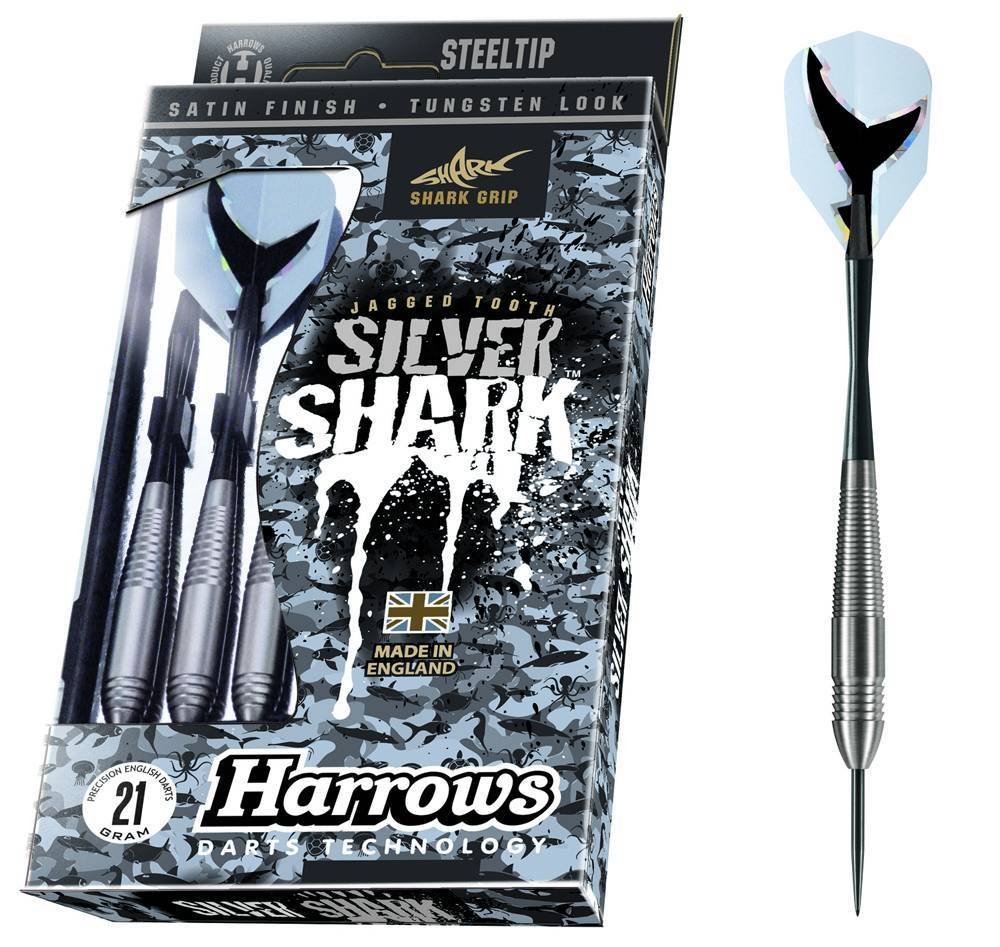 Harrows Silver Shark Steel Tip Dart Set, 24gm